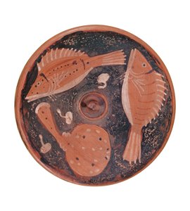 Fad dekoreret med fisk, fra Vulci (keramik) af Etruscan